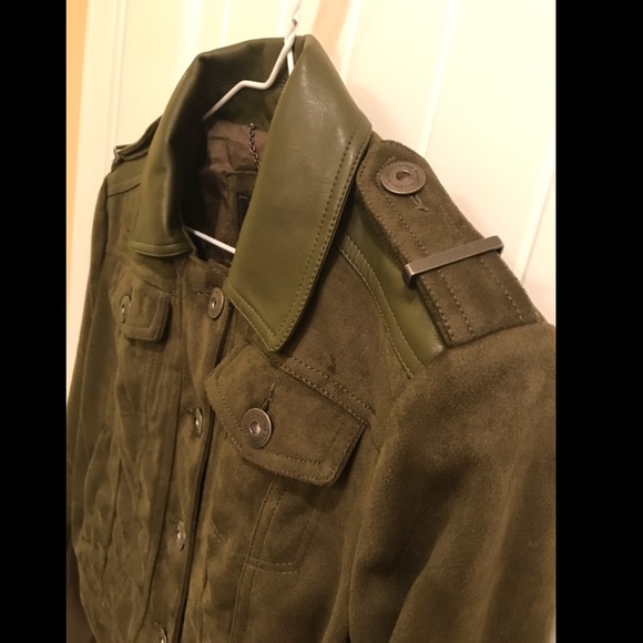 BCBGMaxAzria Cropped green jacket - Picture 6 of 7